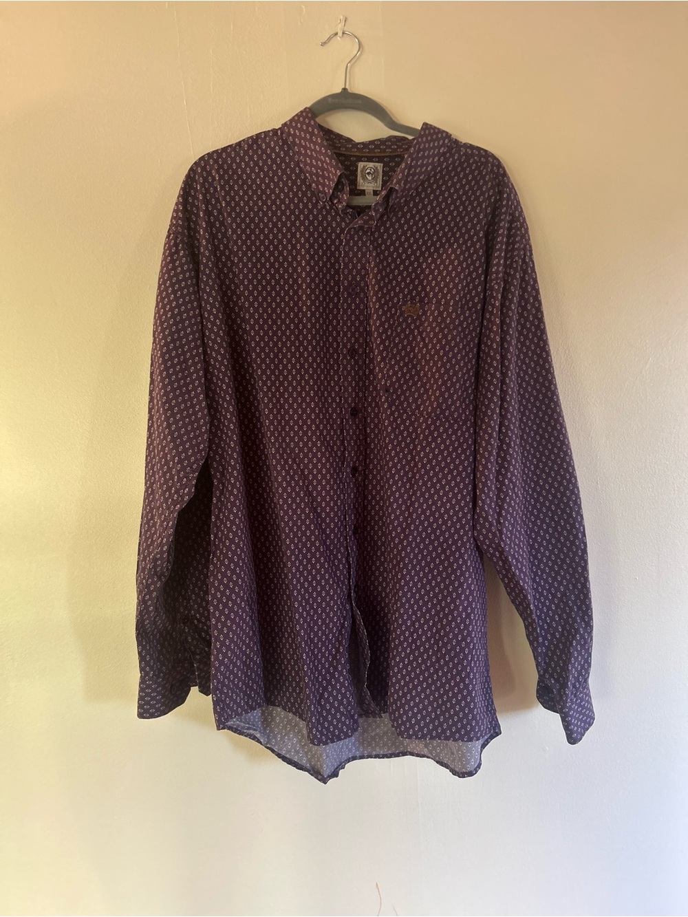 Cinch Men's Purple Micro-Pattern Button-Down Shirt